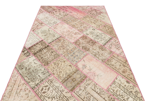 Iskece Bej Patchwork Yün El Dokuma Halısı 161 x 231 Apex Unique