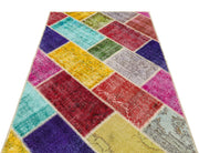 Iskece Bej Patchwork Yün El Dokuma Halısı 125 x 181 Apex Unique