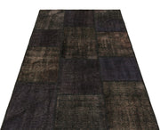 Iskece Kahverengi Eskitme Yün El Dokuma Halısı 118 x 181 Apex Unique