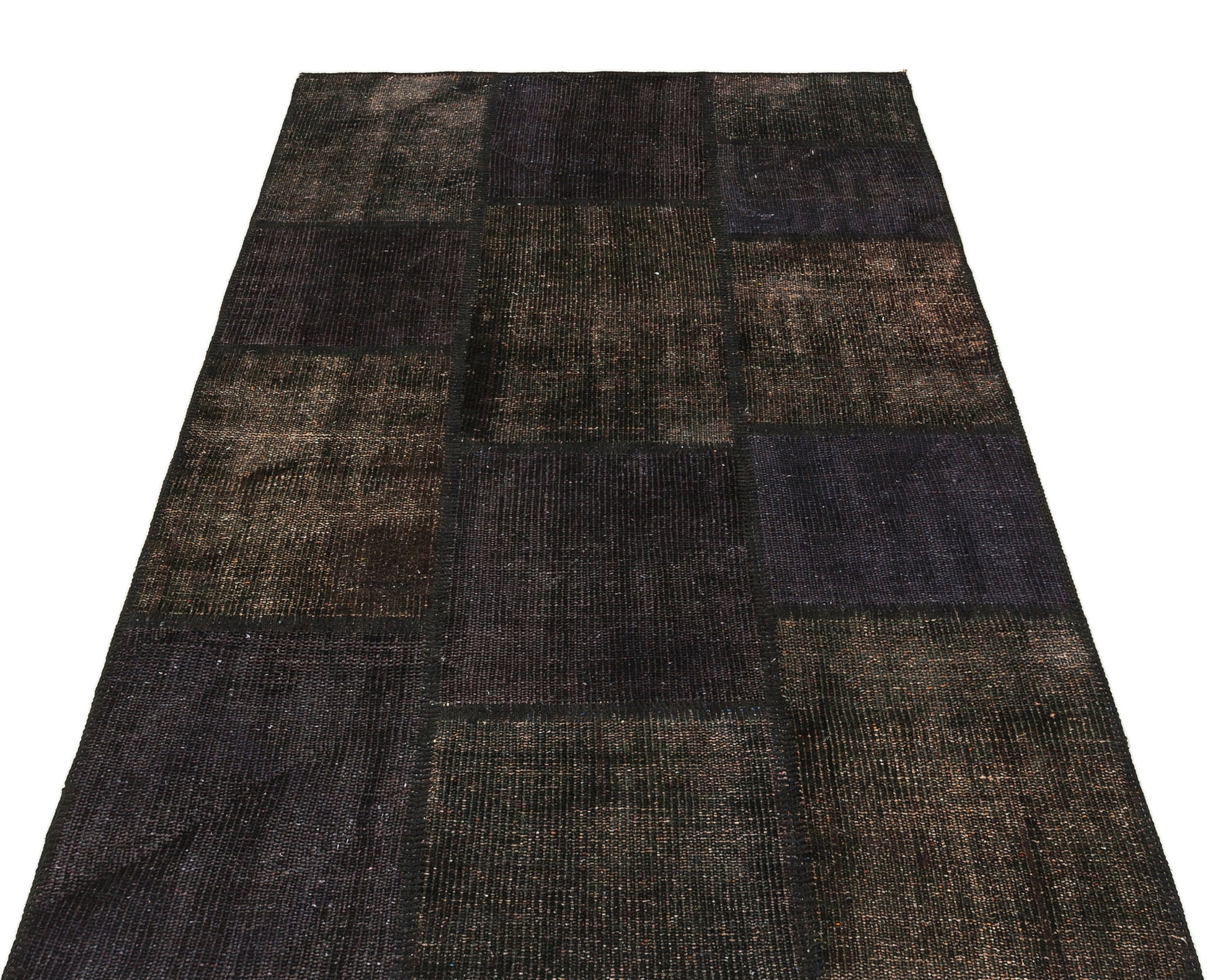 Iskece Kahverengi Eskitme Yün El Dokuma Halısı 118 x 181 Apex Unique