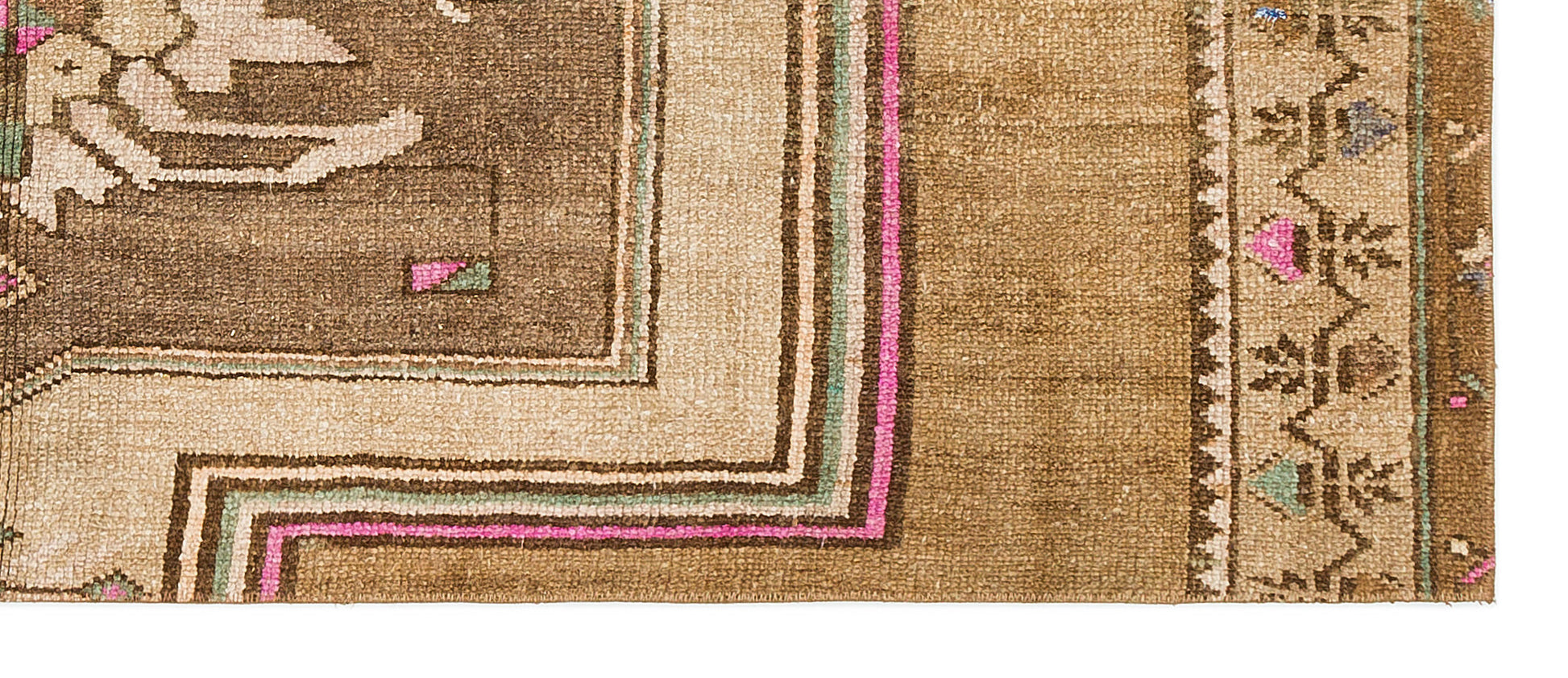 Kavala Kahverengi Klasik Yün El Dokuma Halısı 078 x 191 Apex Unique