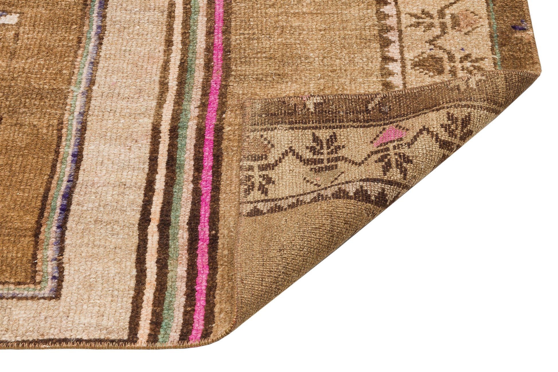 Kavala Kahverengi Klasik Yün El Dokuma Halısı 069 x 188 Apex Unique