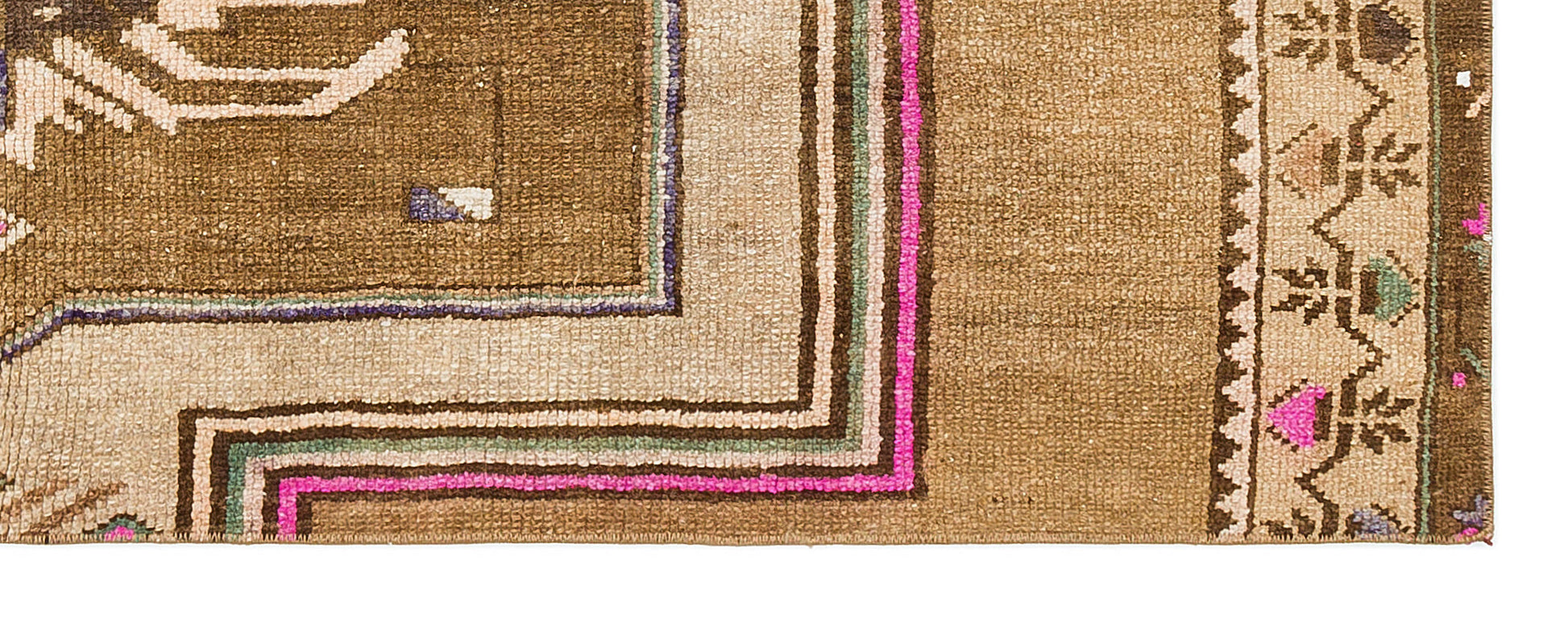 Kavala Kahverengi Klasik Yün El Dokuma Halısı 069 x 188 Apex Unique