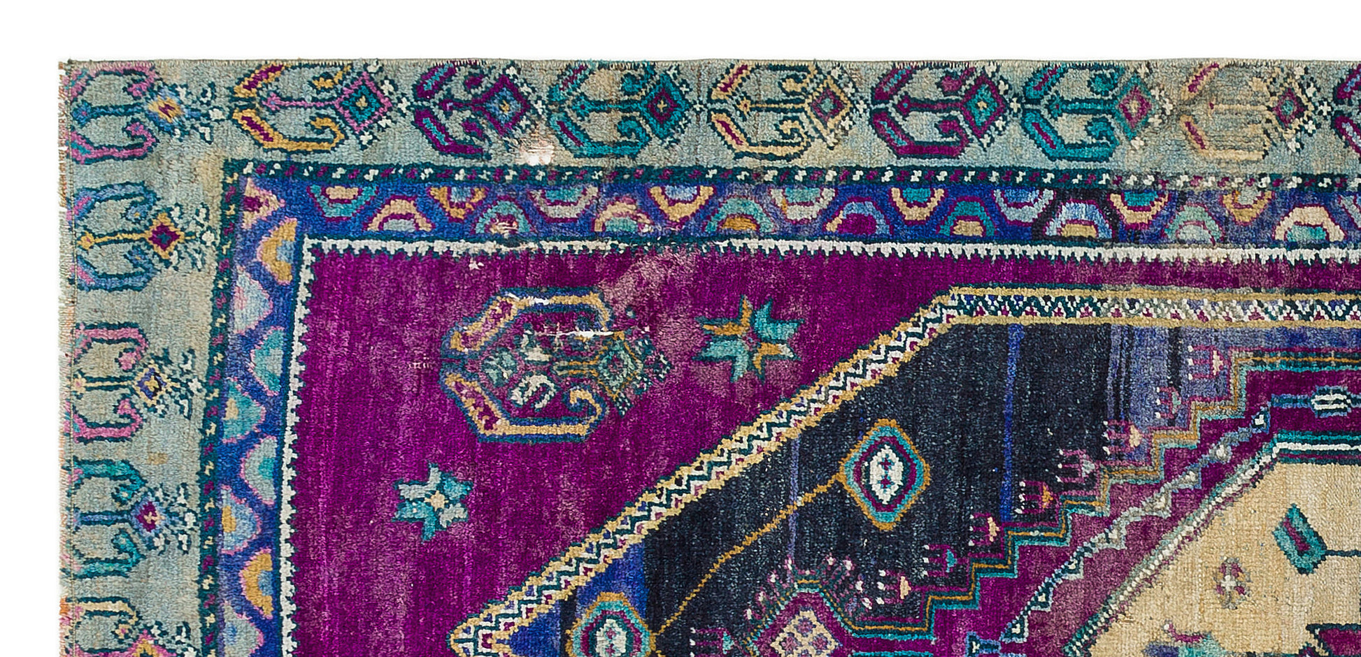 Kavala Mavi Klasik Yün El Dokuma Halısı 095 x 200 Apex Unique