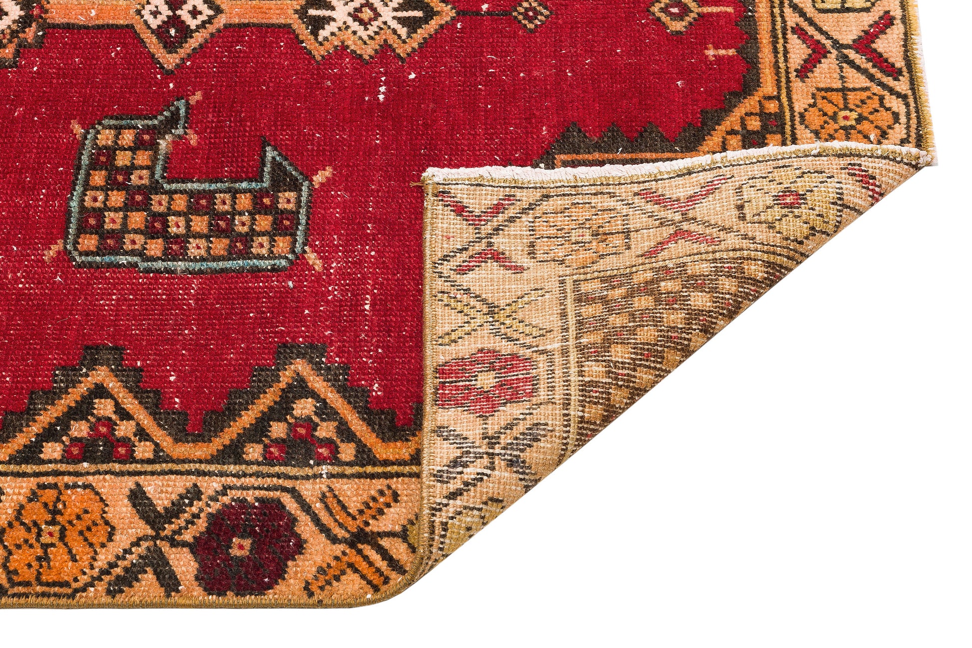 Kavala Kırmızı Klasik Yün El Dokuma Halısı 102 x 165 Apex Unique