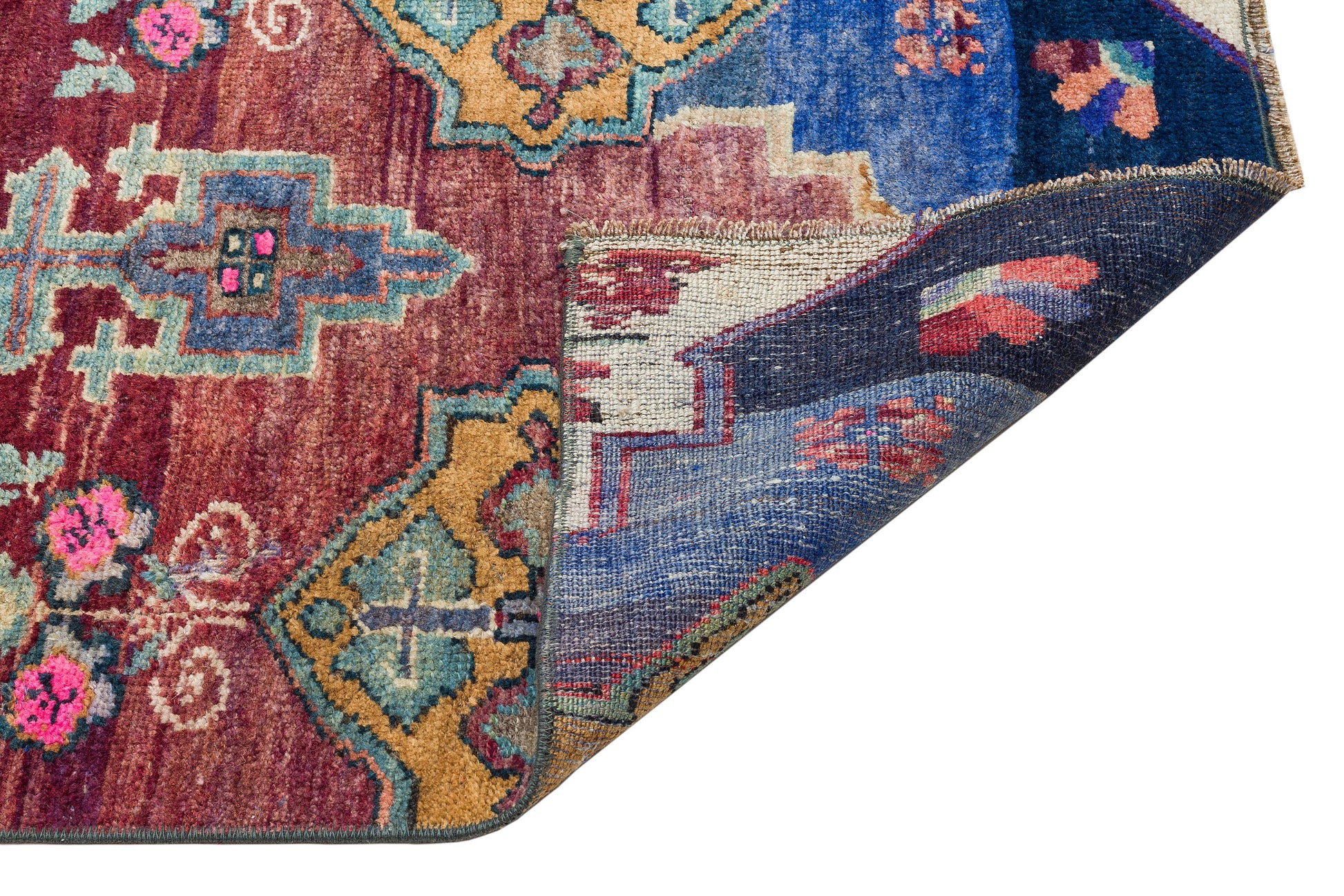 Kavala Mavi Klasik Yün El Dokuma Halısı 091 x 221 Apex Unique