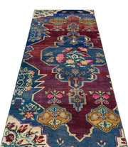 Kavala Mavi Klasik Yün El Dokuma Halısı 091 x 221 Apex Unique