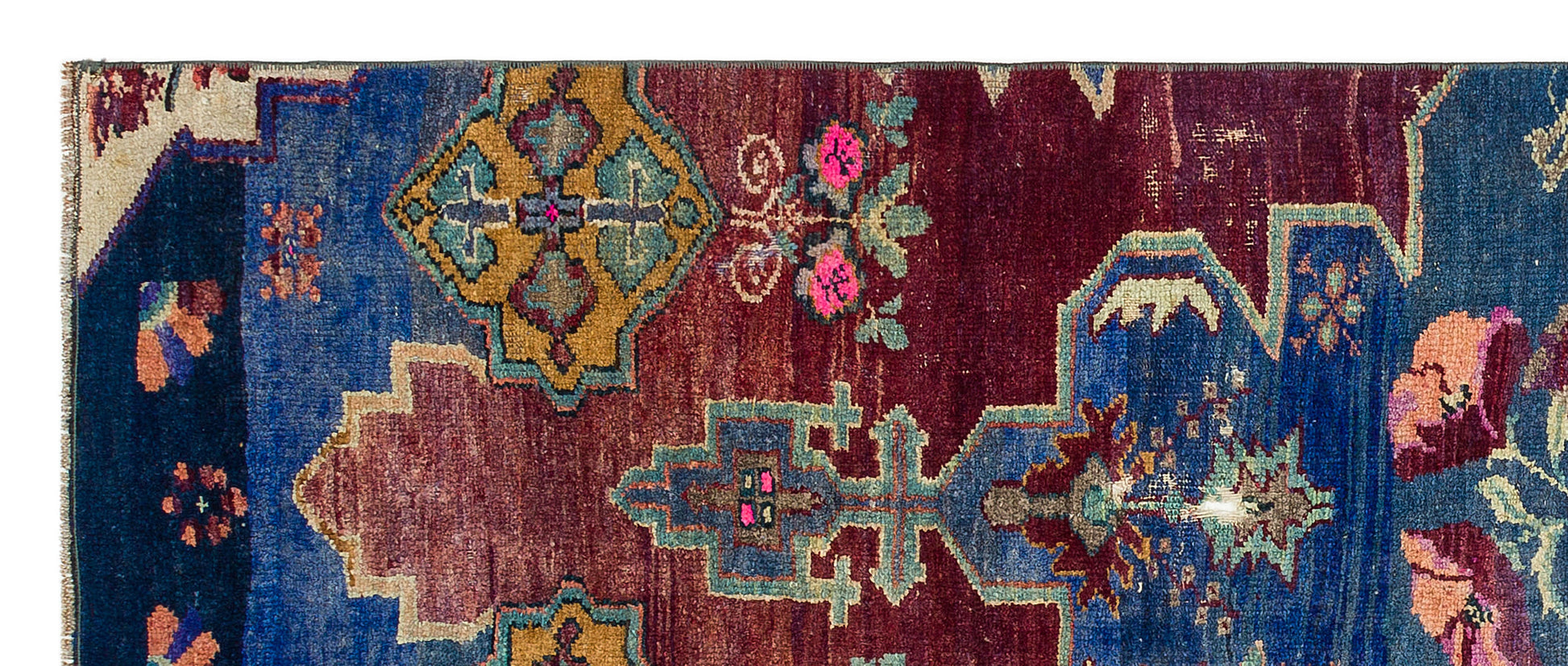 Kavala Mavi Klasik Yün El Dokuma Halısı 091 x 221 Apex Unique