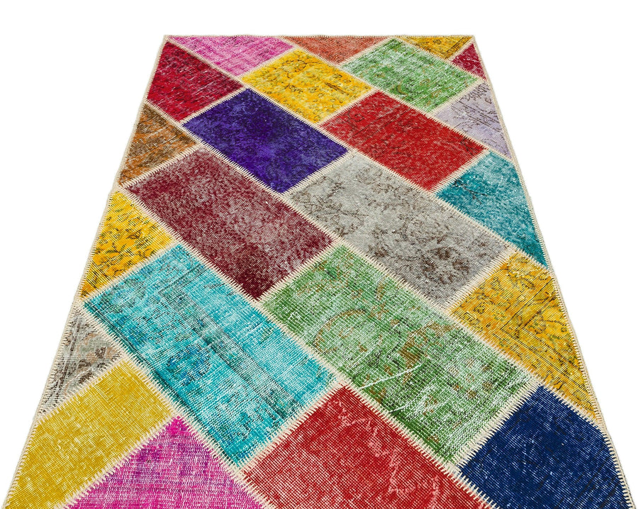 Bej Eskitme Modern Yün Halı 122x183