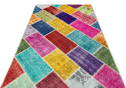 Iskece Bej Patchwork Yün El Dokuma Halısı 157 x 234 Apex Unique
