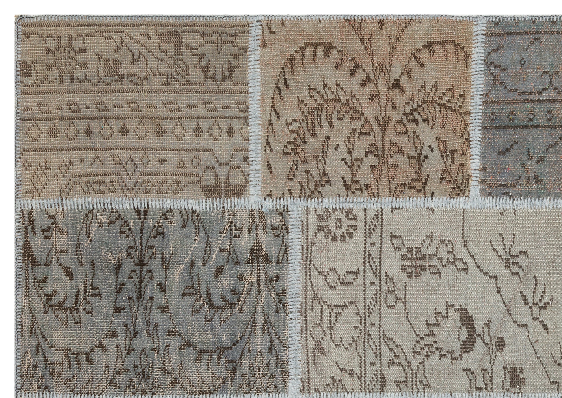 Iskece Kahverengi Eskitme Yün El Dokuma Halısı 162 x 228 Apex Unique