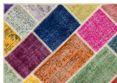 Iskece Bej Patchwork Yün El Dokuma Halısı 162 x 231 Apex Unique