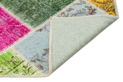 Iskece Bej Patchwork Yün El Dokuma Halısı 163 x 230 Apex Unique