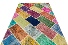 Iskece Bej Patchwork Yün El Dokuma Halısı 163 x 230 Apex Unique