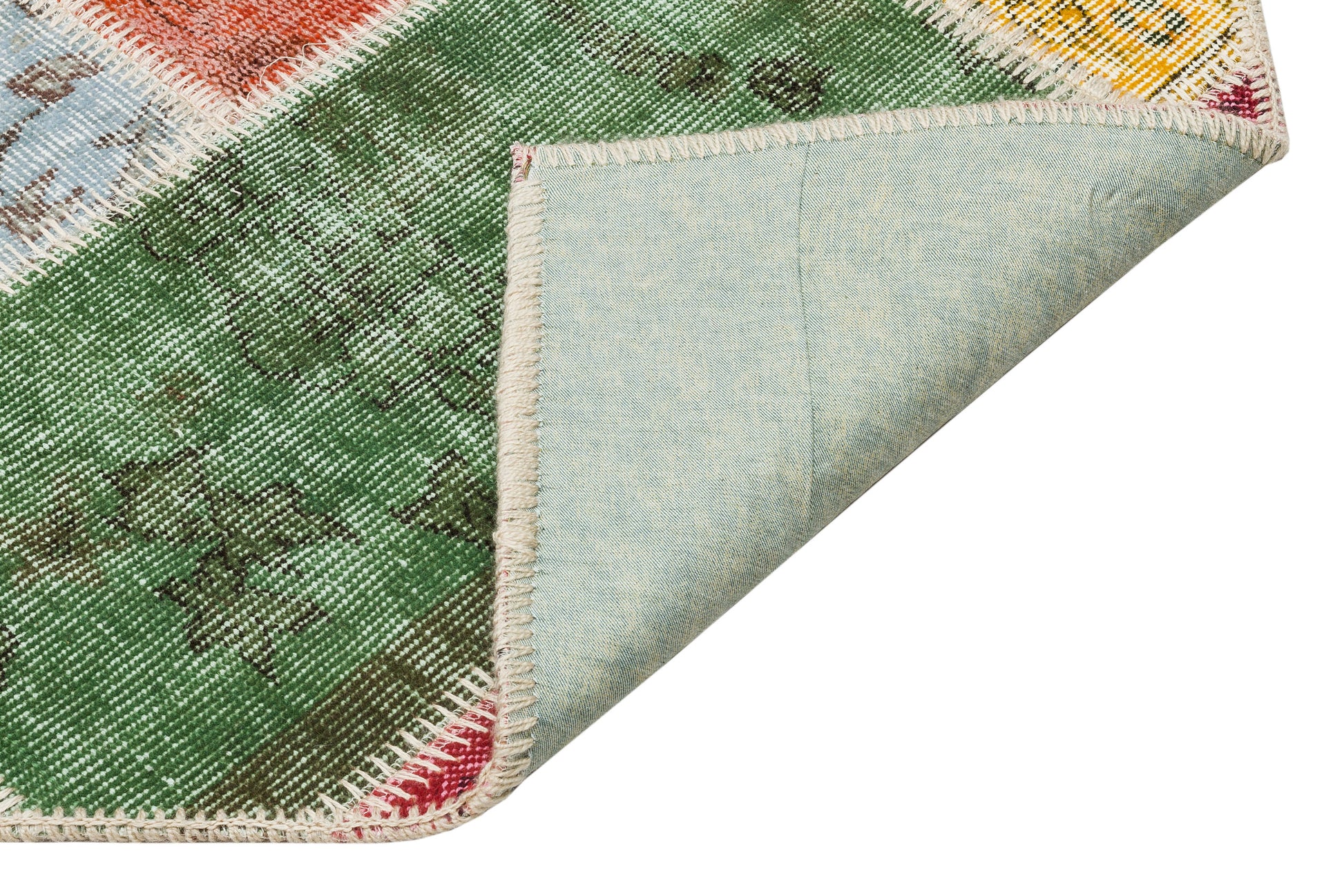 Iskece Bej Patchwork Yün El Dokuma Halısı 162 x 233 Apex Unique