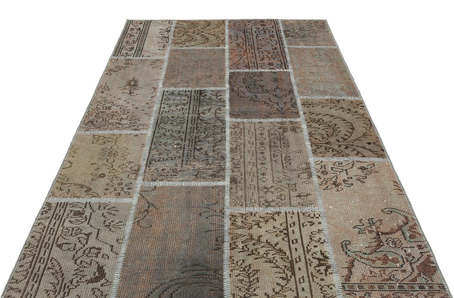 Gri Anadolu Bohem Eskitme Yün Halı 163x230 - Özel Seri