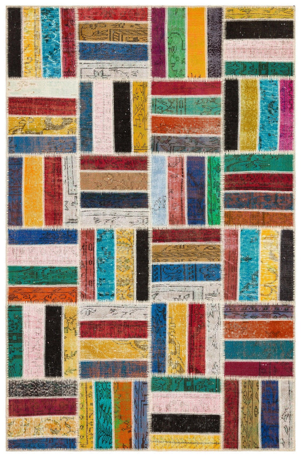 Bej Anadolu Modern Vintage Yün Halı 161x245 - Özel Seri