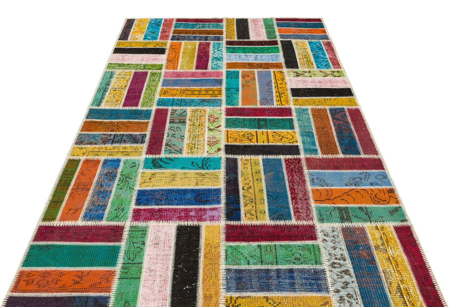 Bej Anadolu Eskitme Geometrik Yün Halı 160x244 - Özel Seri