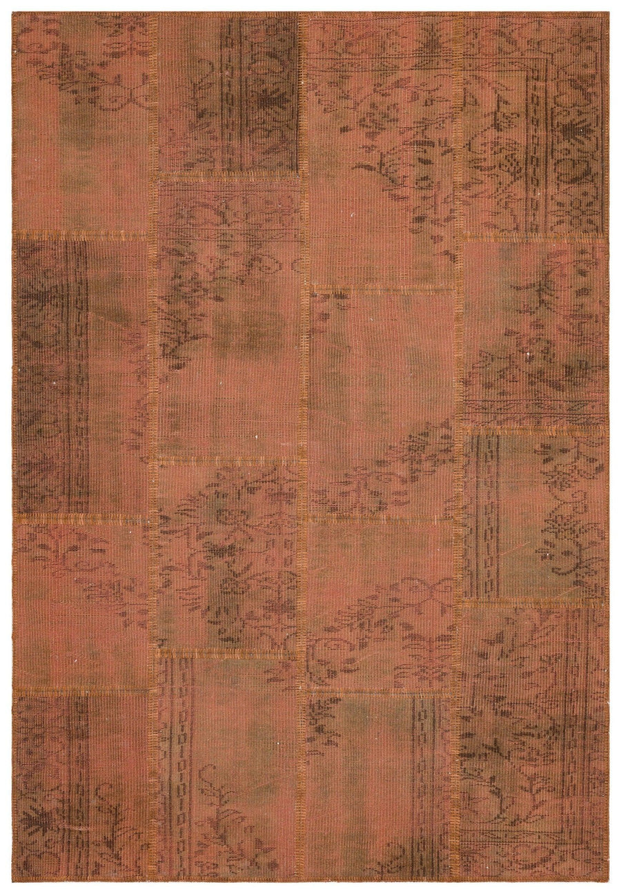 Red and Brown Ethnic Patchwork Rug 162x233 cm (5'4" x 7'8") – in the hallway