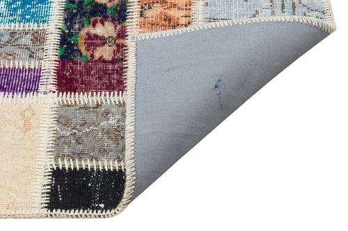 Iskece Bej Patchwork Yün El Dokuma Halısı 190 x 271 Apex Unique