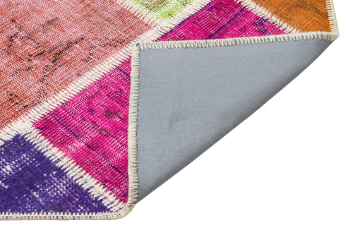 Iskece Bej Patchwork Yün El Dokuma Halısı 191 x 282 Apex Unique