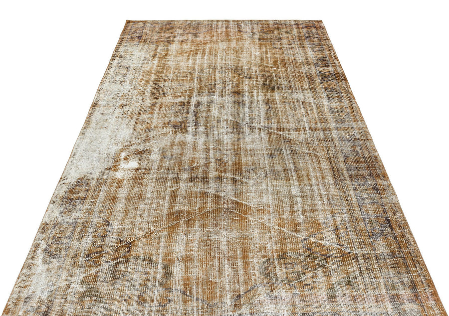 Antrasit Bej Anadolu Geometrik Modern Yün Halı 154x233 - Özel Seri
