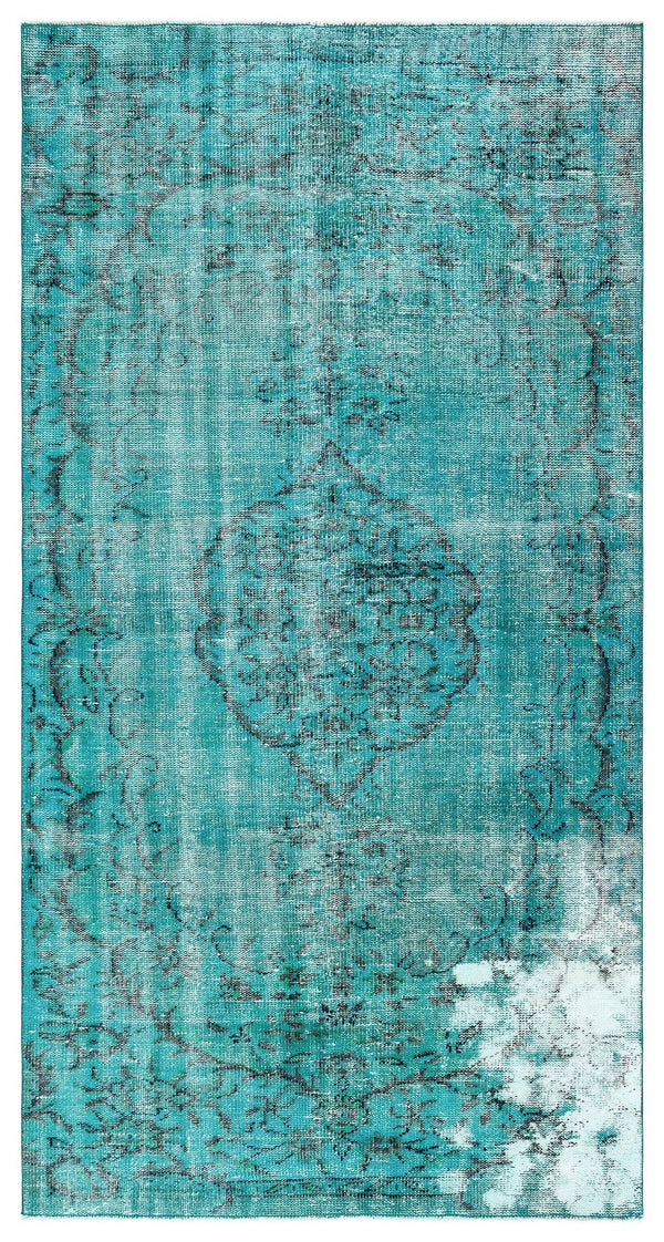 Beyaz Krem Bohem Eskitme Yün Halı 141x266