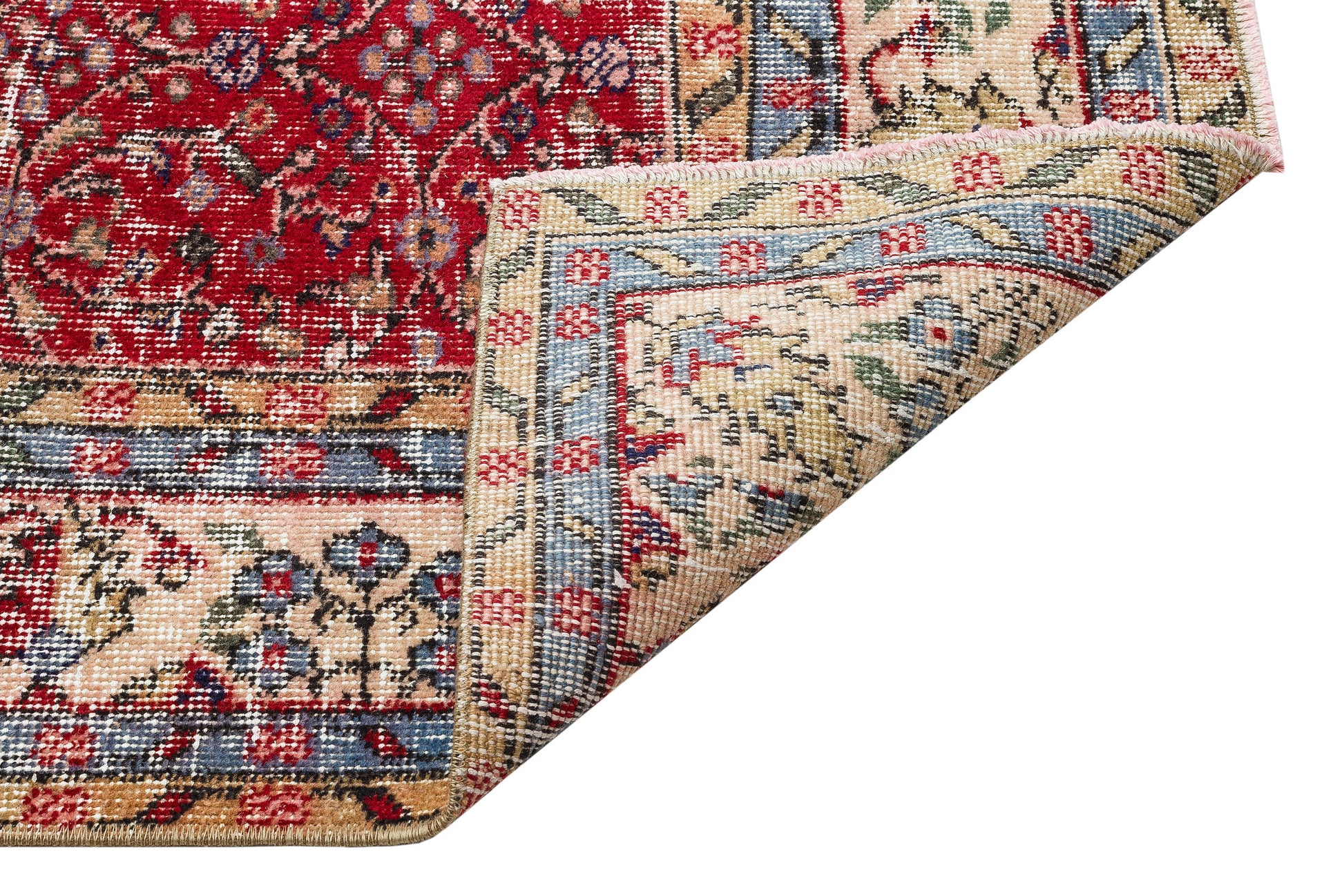 Atina Kırmızı Eskitme Yün El Dokuma Halısı 190 x 308 Apex Unique