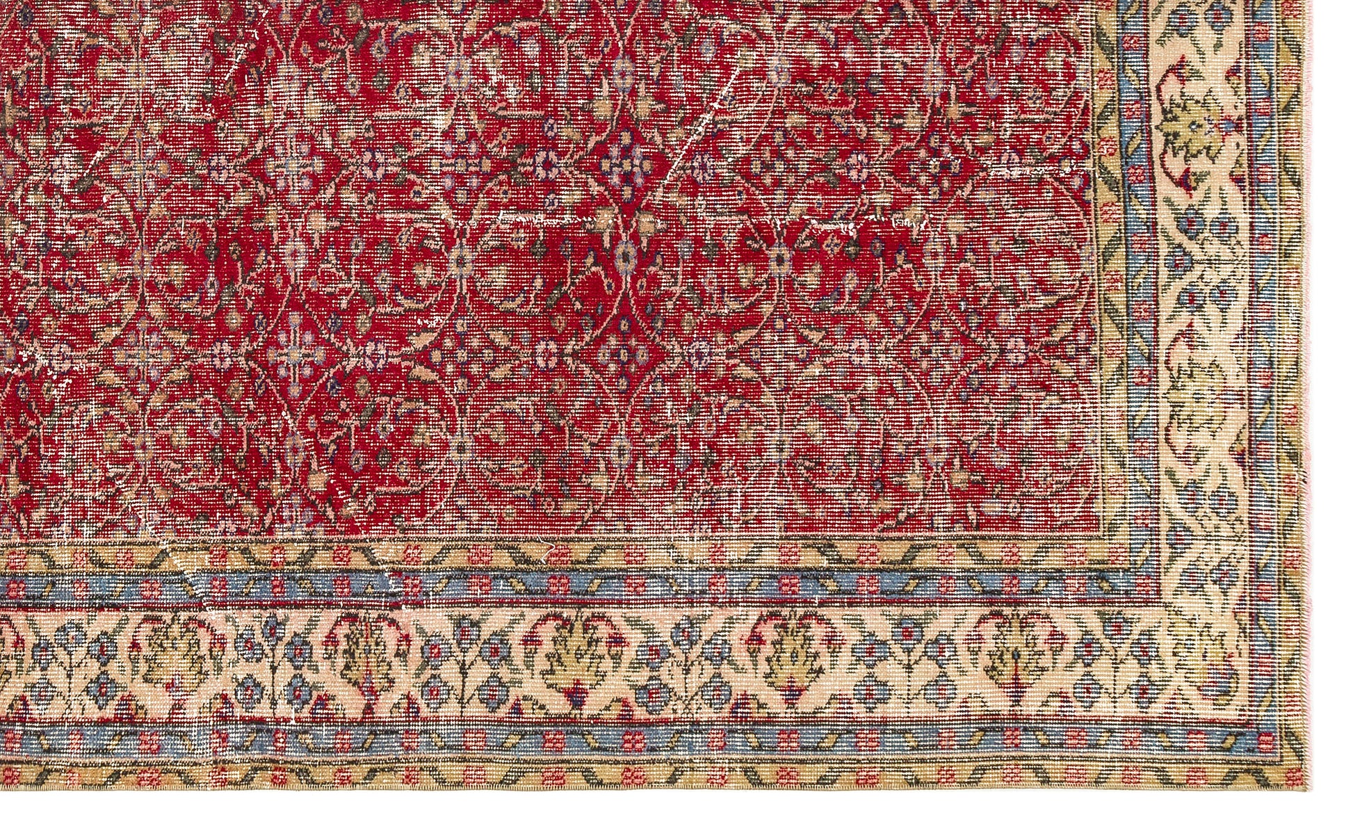 Atina Kırmızı Eskitme Yün El Dokuma Halısı 190 x 308 Apex Unique