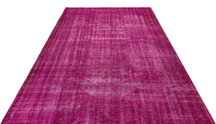 Pembe Anadolu Eskitme Klasik Yün Halı 201x287 - Özel Seri