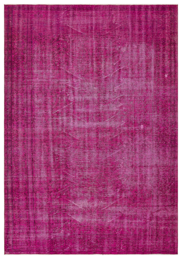 Pembe Anadolu Eskitme Klasik Yün Halı 201x287 - Özel Seri