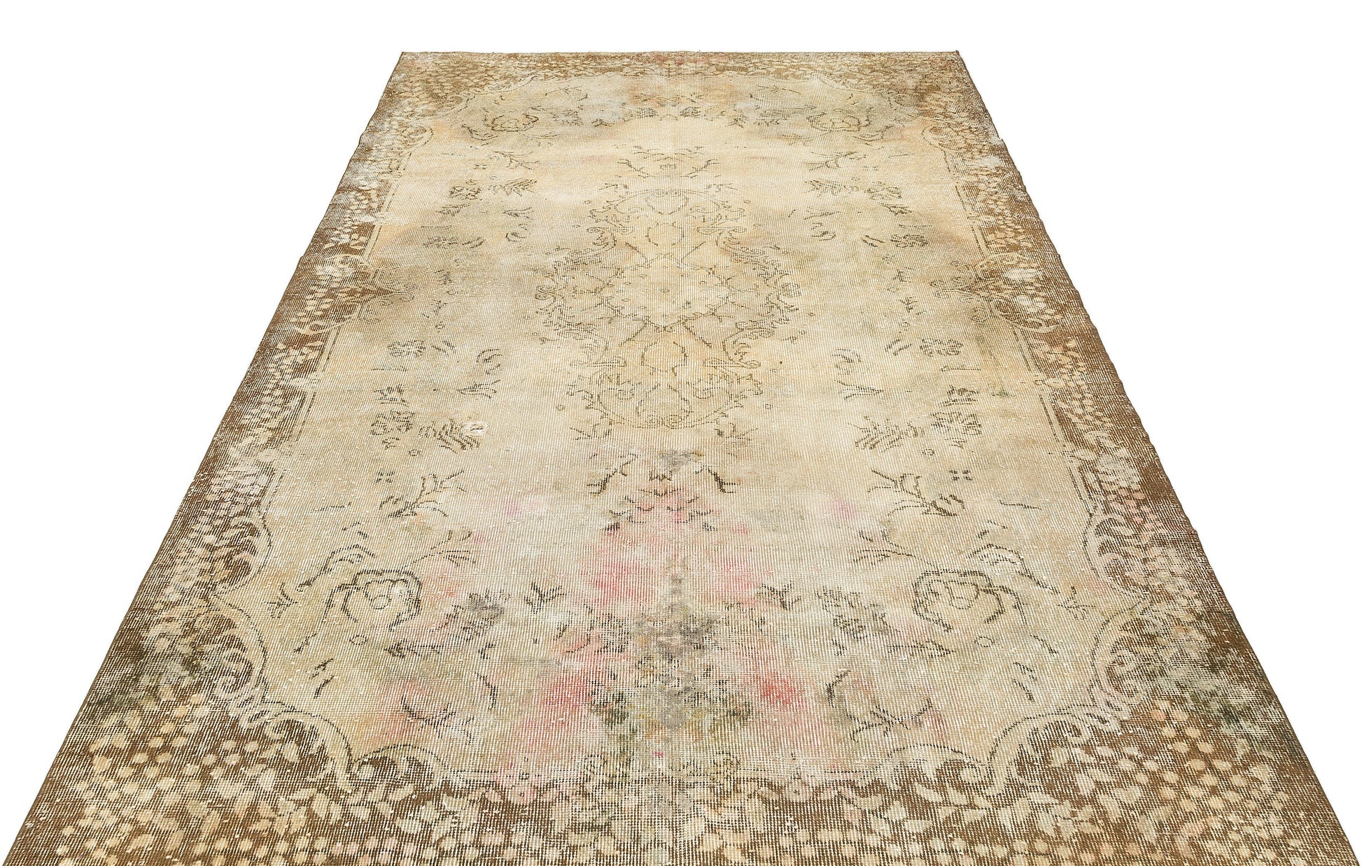 Atina Bej Eskitme Yün El Dokuma Halısı 183 x 288 Apex Unique