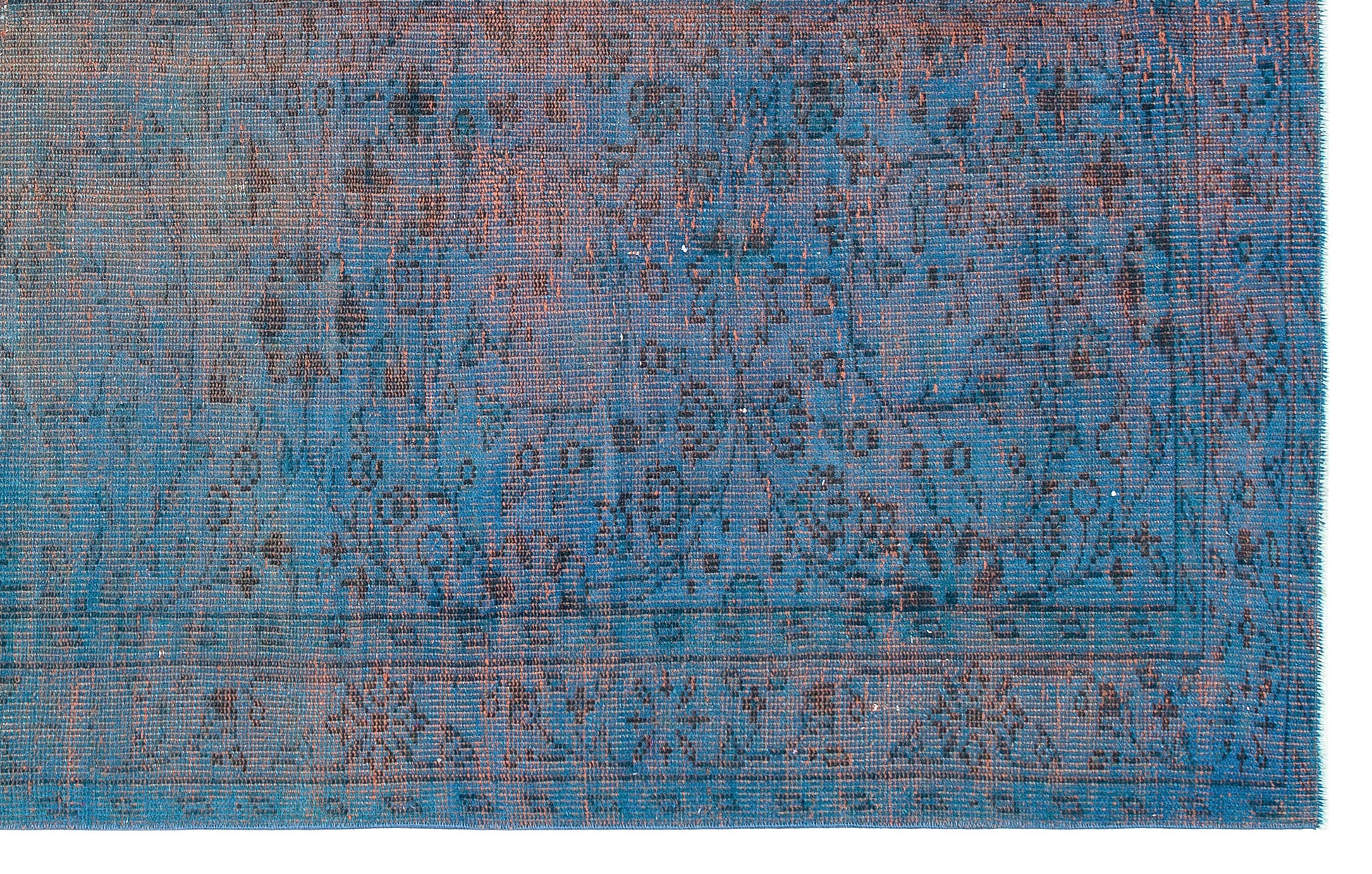 Atina Mavi Eskitme Yün El Dokuma Halısı 179 x 278 Apex Unique