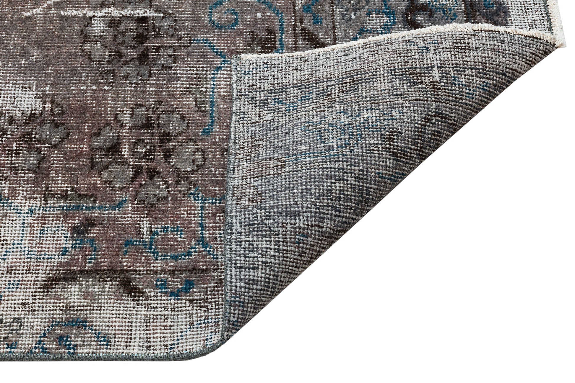 Atina Gri Eskitme Yün El Dokuma Halısı 166 x 298 Apex Unique