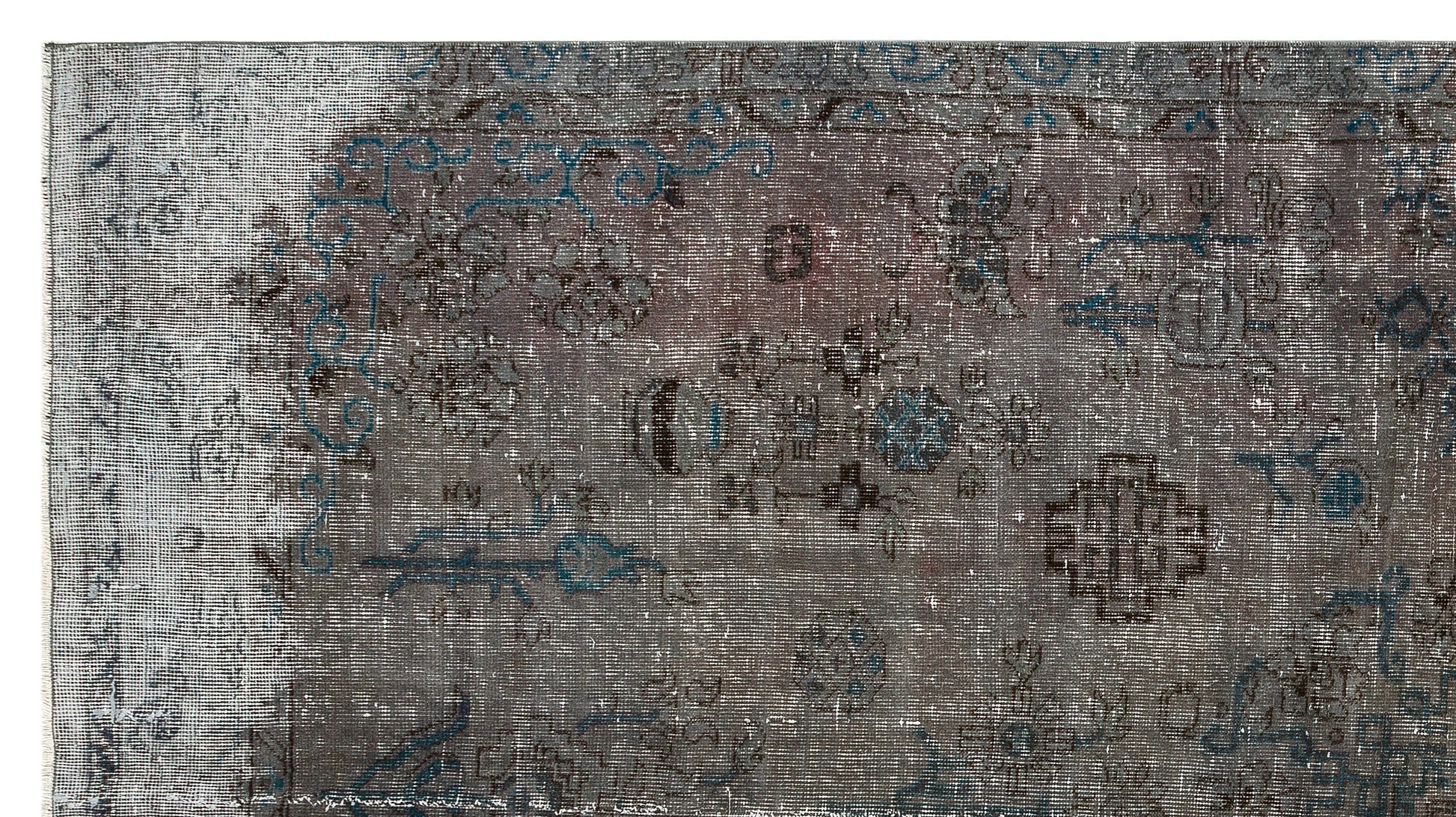 Atina Gri Eskitme Yün El Dokuma Halısı 166 x 298 Apex Unique