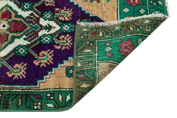 Yeşil Anadolu Bohem Geometrik Yün Halı 61x103 - Özel Seri