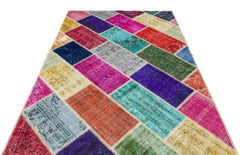 Iskece Bej Patchwork Yün El Dokuma Halısı 162 x 231 Apex Unique