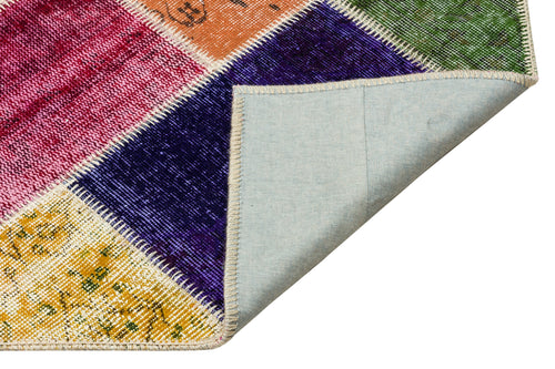 Iskece Bej Patchwork Yün El Dokuma Halısı 162 x 231 Apex Unique