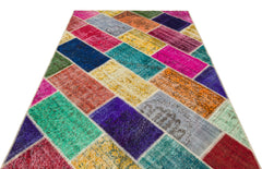 Iskece Bej Patchwork Yün El Dokuma Halısı 162 x 231 Apex Unique