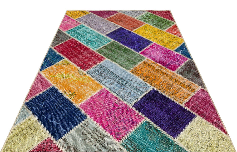 Bej Anadolu Modern Vintage Yün Halı 162x228 - Özel Seri