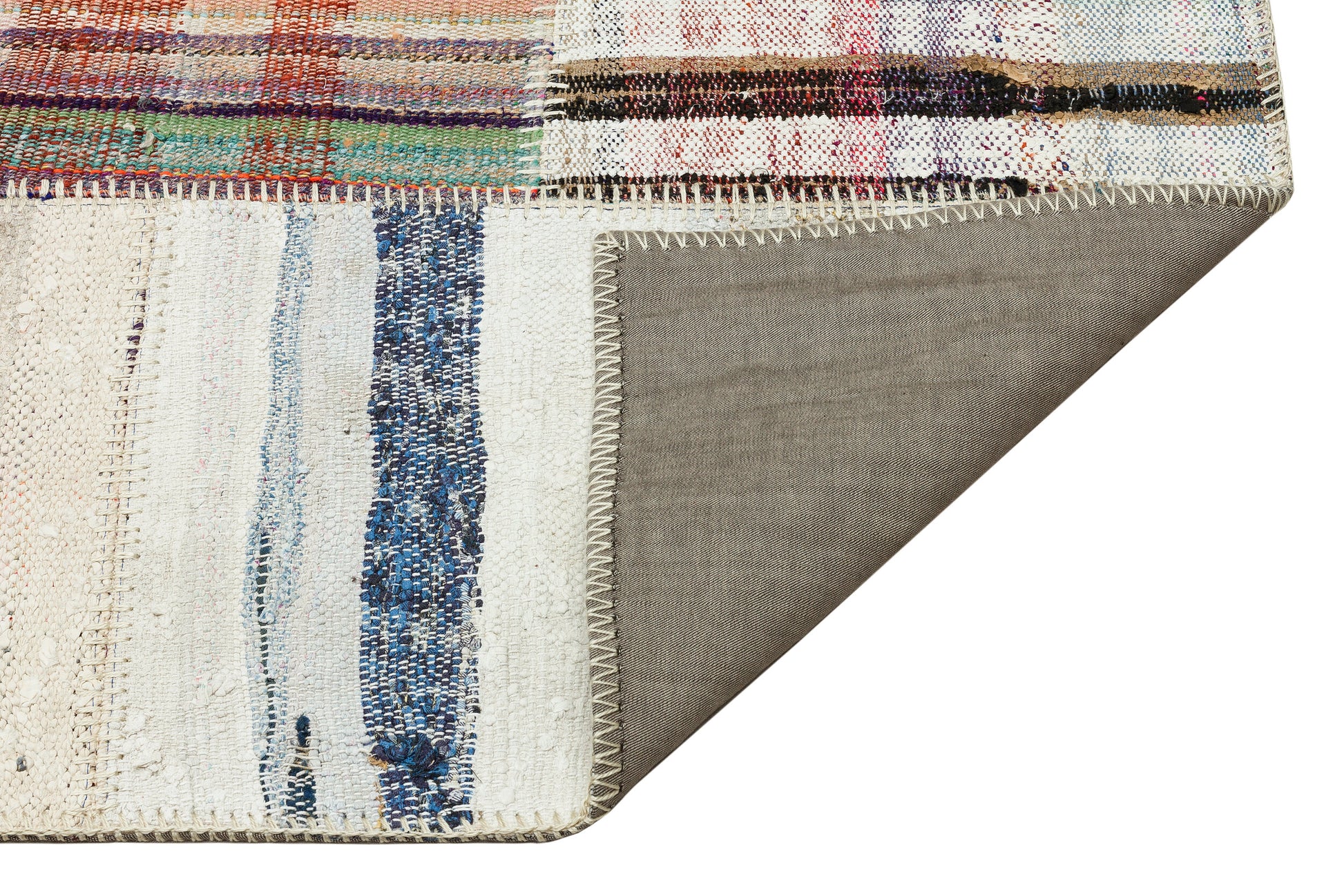 Teselya Bej Çizgili Yün El Dokuma Halısı 159 x 230 Apex Unique