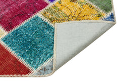 Iskece Bej Patchwork Yün El Dokuma Halısı 122 x 181 Apex Unique