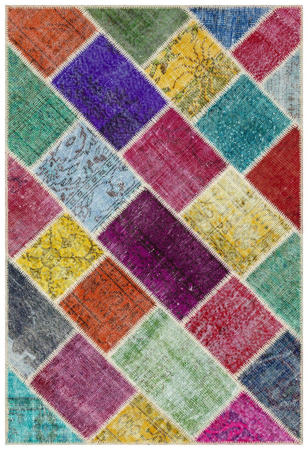 Bej Anadolu Eskitme Modern Yün Halı 122x181 - Özel Seri