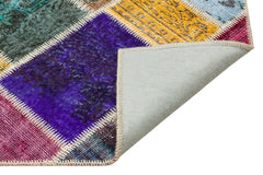 Iskece Bej Patchwork Yün El Dokuma Halısı 122 x 183 Apex Unique