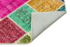 Iskece Bej Patchwork Yün El Dokuma Halısı 122 x 184 Apex Unique