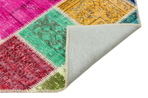 Iskece Bej Patchwork Yün El Dokuma Halısı 122 x 184 Apex Unique