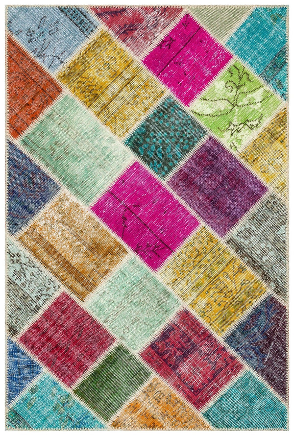Bej Anadolu Eskitme Modern Yün Halı 122x182 - Özel Seri