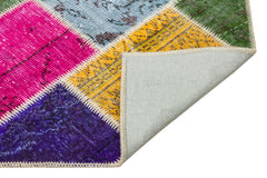 Iskece Bej Patchwork Yün El Dokuma Halısı 122 x 181 Apex Unique