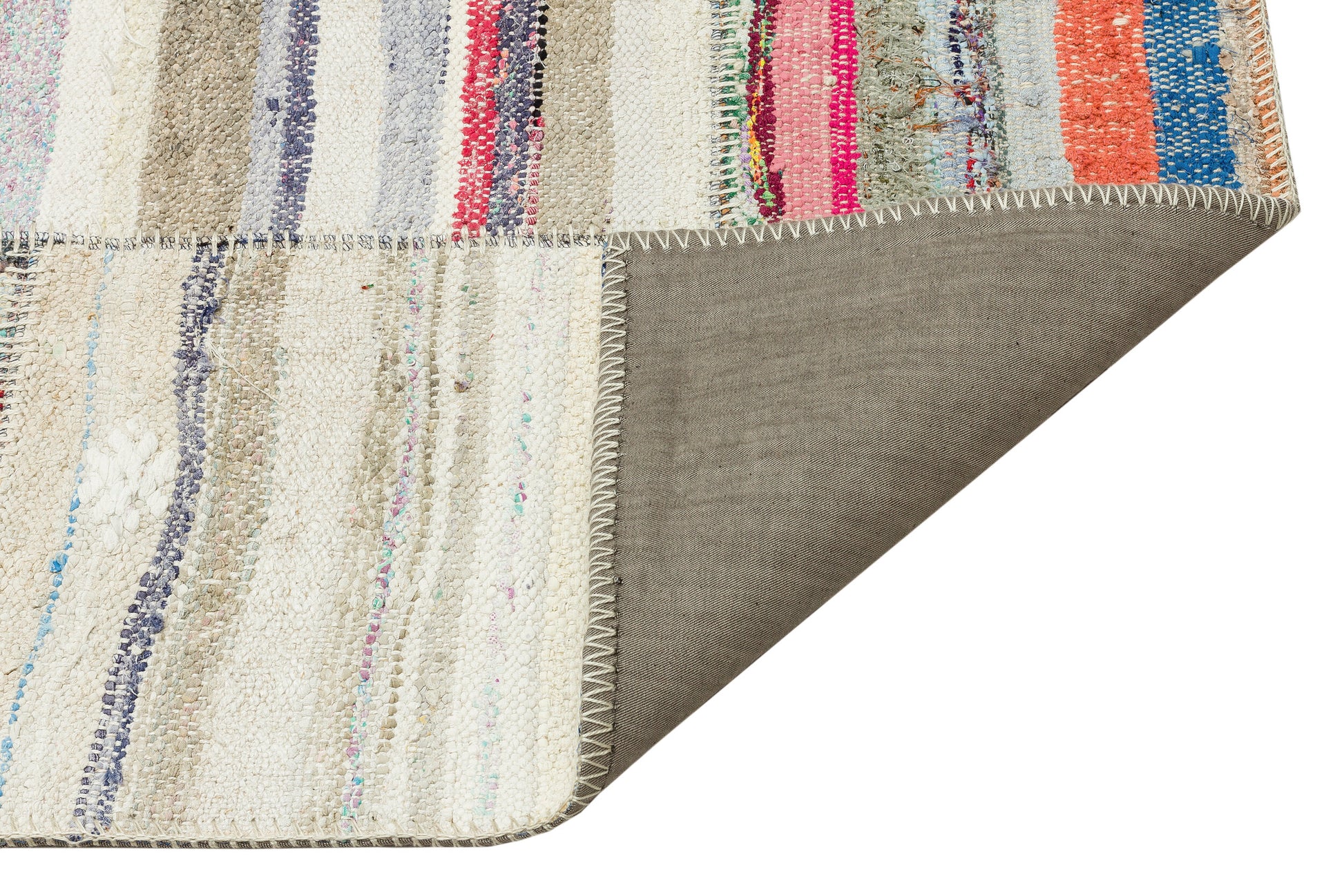 Teselya Bej Çizgili Yün El Dokuma Halısı 157 x 234 Apex Unique