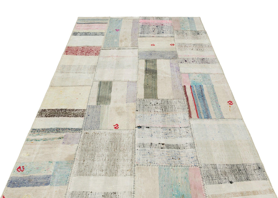 Bej Anadolu Geometrik Modern Yün Halı 155x230 - Özel Seri
